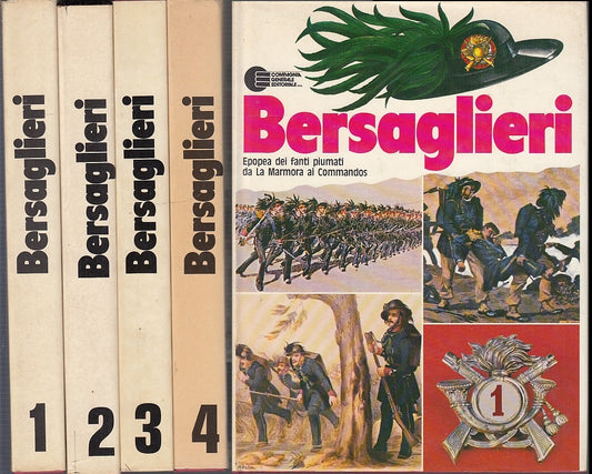 LS- BERSAGLIERI 4 VOLUMI COMPLETA -- COMPAGNIA GENERALE --- 1980- CS- YFS577