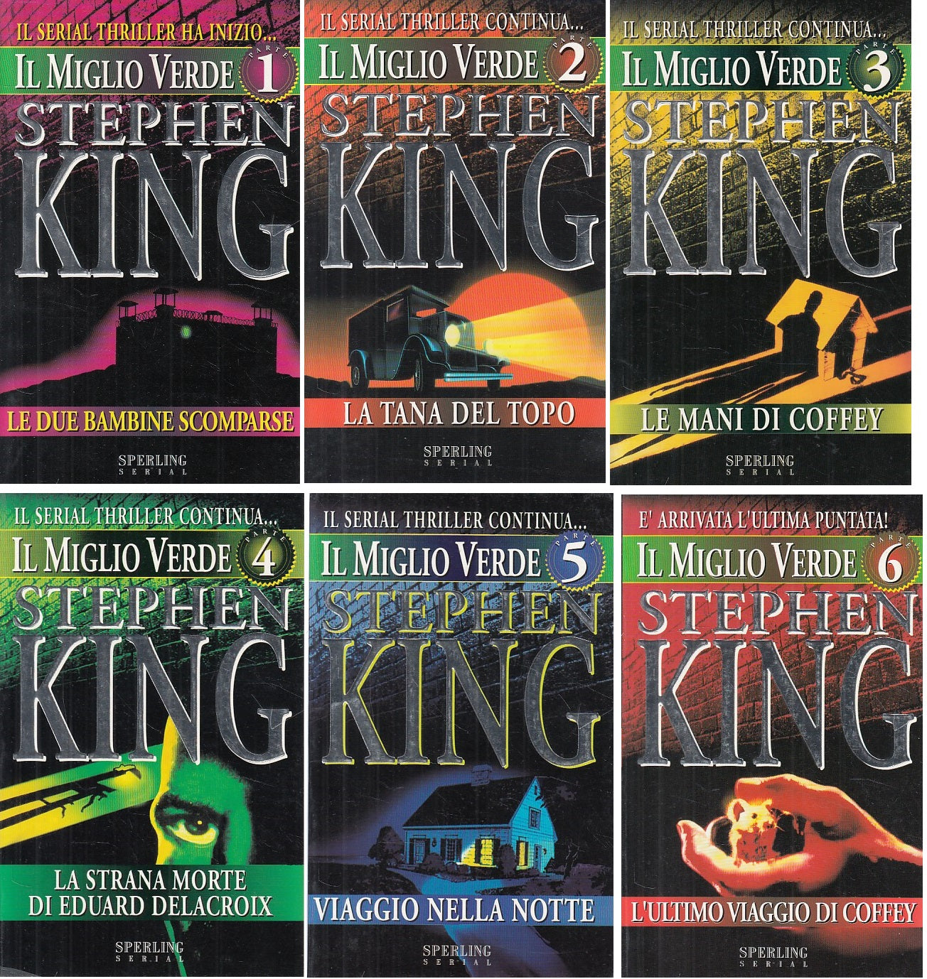 LG- IL MIGLIO VERDE 6 VOLUMI - KING - SPERLING - THRILLER -- 1996 - B - YFS379