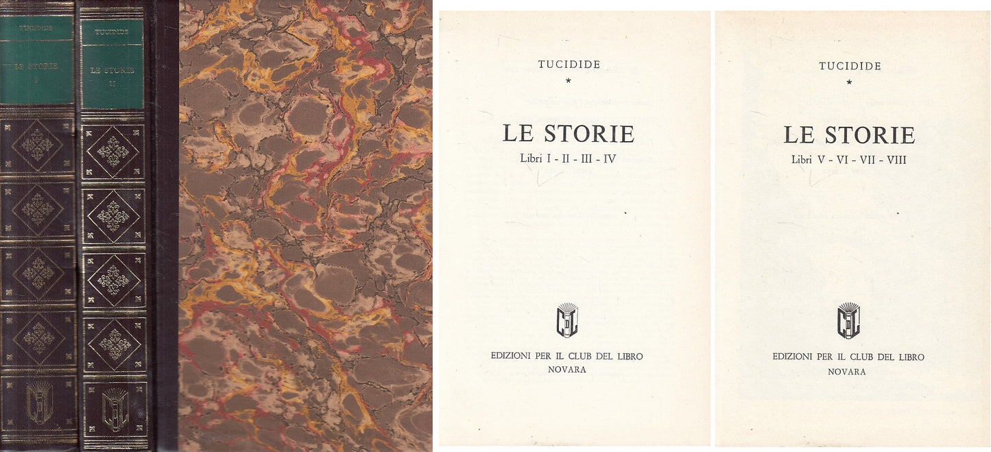LS- LE STORIE 2 VOLUMI - TUCIDIDE - CLUB DEL LIBRO --- 1966 - C - YFS266