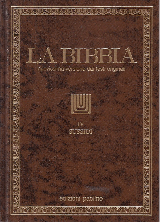 LD- LA BIBBIA NUOVISSIMA VERSIONE VOL. IV SUSSIDI-- PAOLINE--- 1991 - C - YFS172