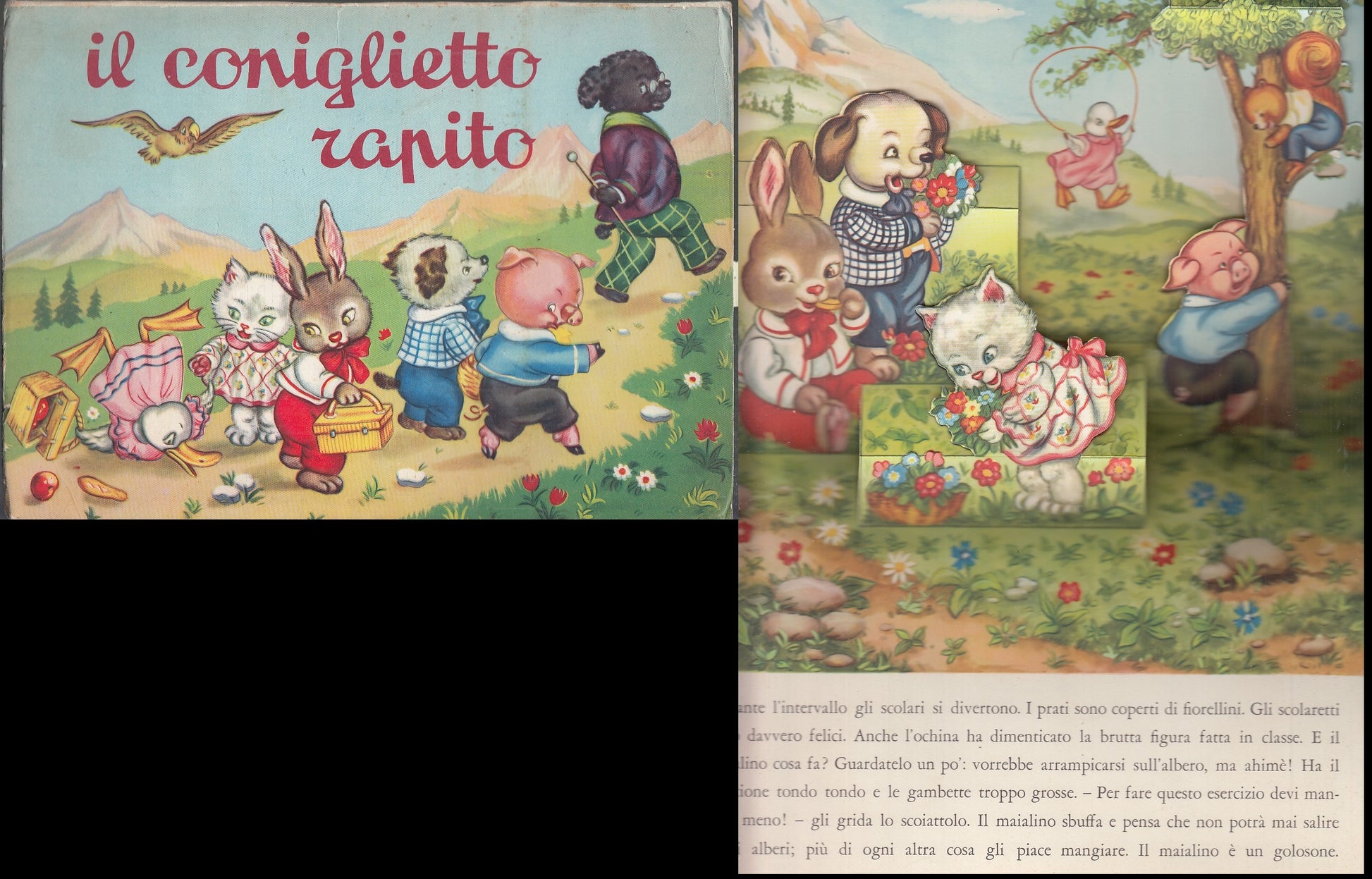 lb- IL CONIGLIETTO RAPITO POP-UP - BRUNO TOMBA - PICCOLI --- 1960 - B - XFS58