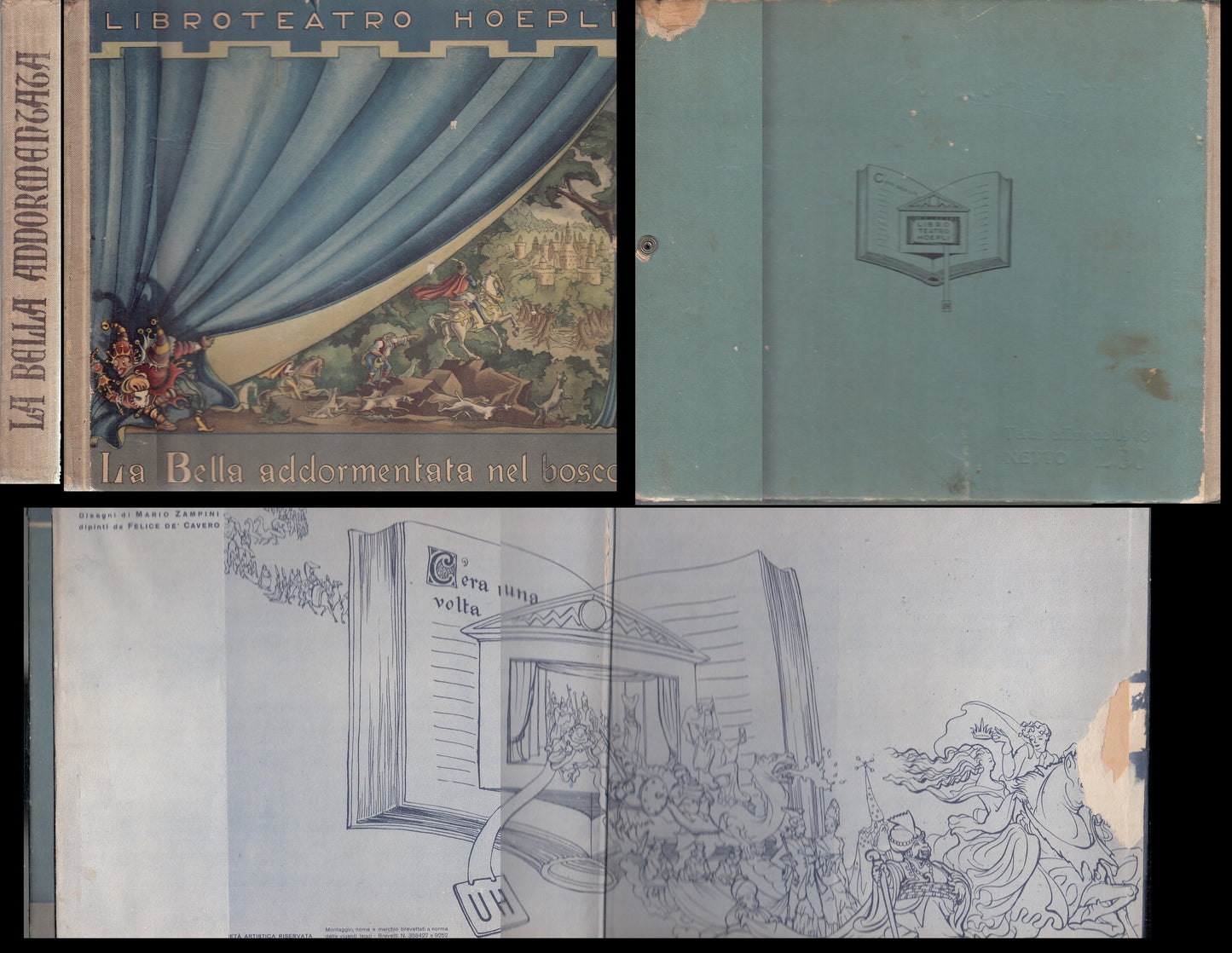 LB- LA BELLA ADDORMENTATA NEL BOSCO -- LIBROTEATRO HOEPLI --- 1942 - C - XFS29