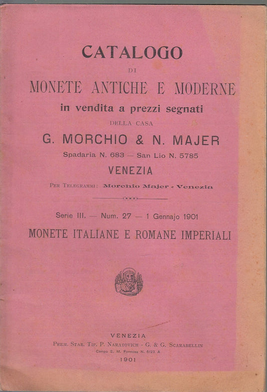 LR- CATALOGO MONETE ANTICHE E MODERNE 27 ITALIANE IMPERIALI ----- 1901- B- XFS19