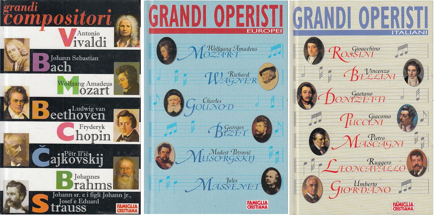 LZ- GRANDI COMPOSITORI E OPERISTI 3 VOLUMI -- SAN PAOLO --- 1996 - C - ZFS197