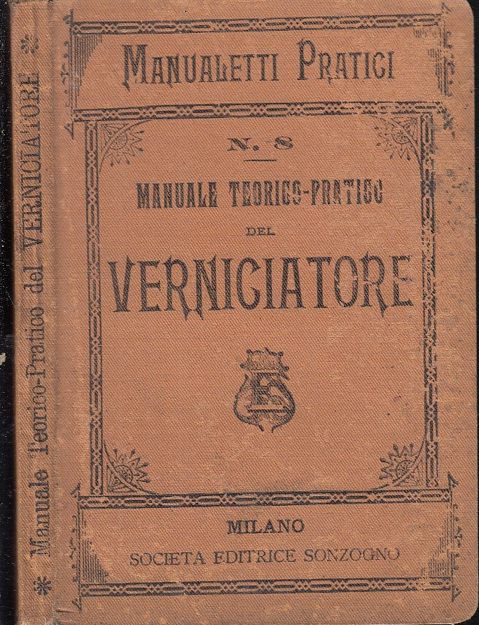 LH- MANUALE TEORICO PRATICO VERNICIATORE - SAMMARUGA- SONZOGNO--- 1888- C- XFS19