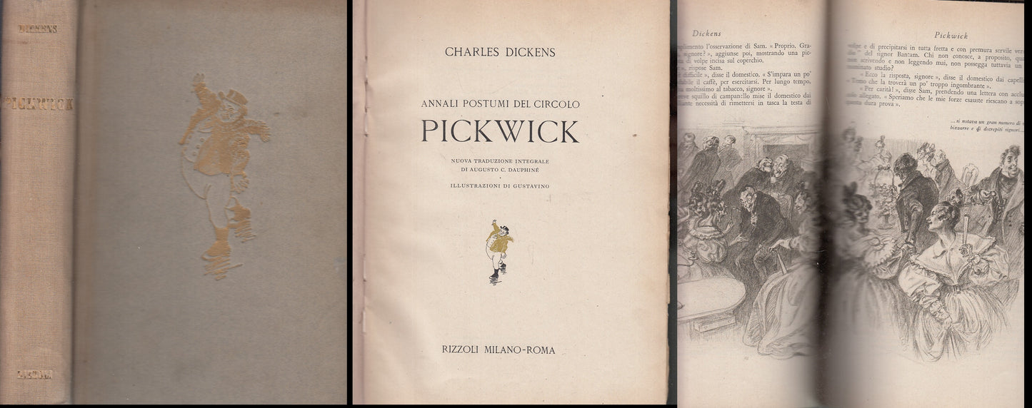 LB- ANNALI POSTUMI CIRCOLO PICKWICK- DICKENS GUSTAVINO- RIZZOLI--- 1946- C-XFS58