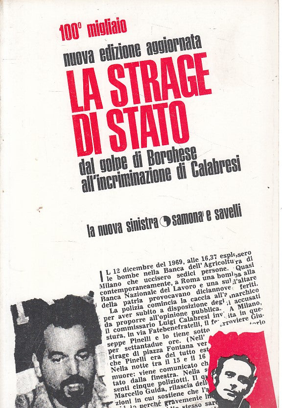 LS- LA STRAGE DI STATO CONTROINCHIESTA-- SAMONA' E SAVELLI --- 1971 - B - ZFS211