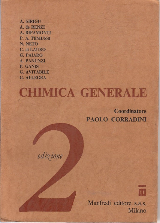LZ- CHIMICA GENERALE - PAOLO CORRADINI - MENFREDI --- 1971 - B - YFS263