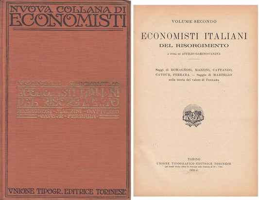 LS- ECONOMISTI ITALIANI RISORGIMENTO -- UTET - ECONOMISTI -- 1933 - C - YFS608