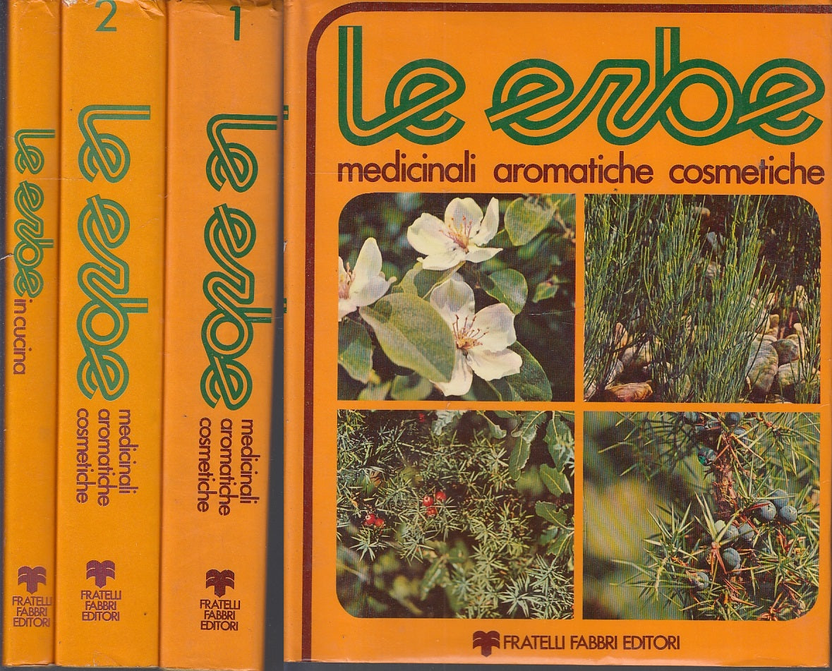 lz- LE ERBE MEDICINALI AROMATICHE IN CUCINA 3 VOLUMI-- FABBRI--- 1976- CS-ZFS649