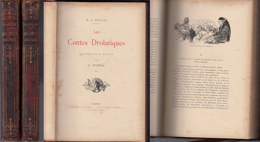 LH- LES CONTES DROLATIQUES 2 VOLUMI - DE BALZAC - TALLANDIER --- 1920- C- XFS55