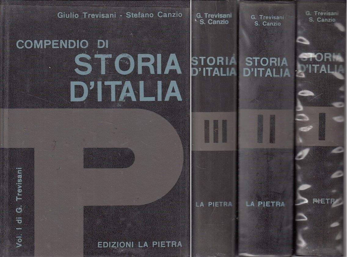 LS- COMPENDIO DI STORIA D'ITALIA 3 VOLUMI -- LA PIETRA --- 1961 - CS - YFS321