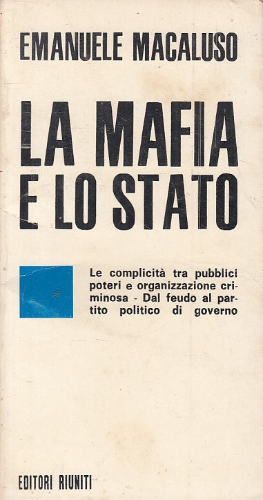 LS- LA MAFIA E LO STATO - MACALUSO - RIUNITI - IL PUNTO -- 1971 - B - YFS329