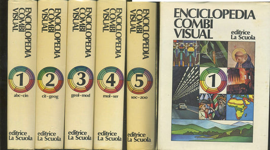 LZ- ENCICLOPEDIA COMBI VISUAL 5 VOLUMI COMPLETA -- LA SCUOLA--- 1980- CS- YFS999