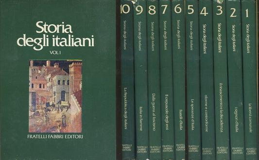 LS- STORIA DEGLI ITALIANI 10 VOLUMI COMPLETA -- FABBRI --- 1974- CS- YFS999