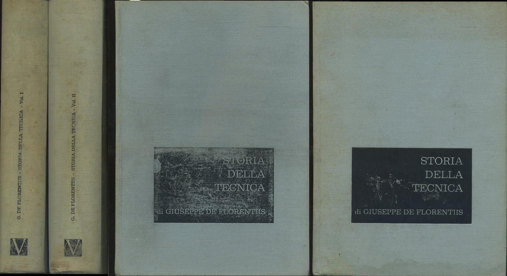 LZ- STORIA DELLA TECNICA 2 VOLUMI - DE FLORENTIS - VALLARDI --- 1968 - C- YFS700