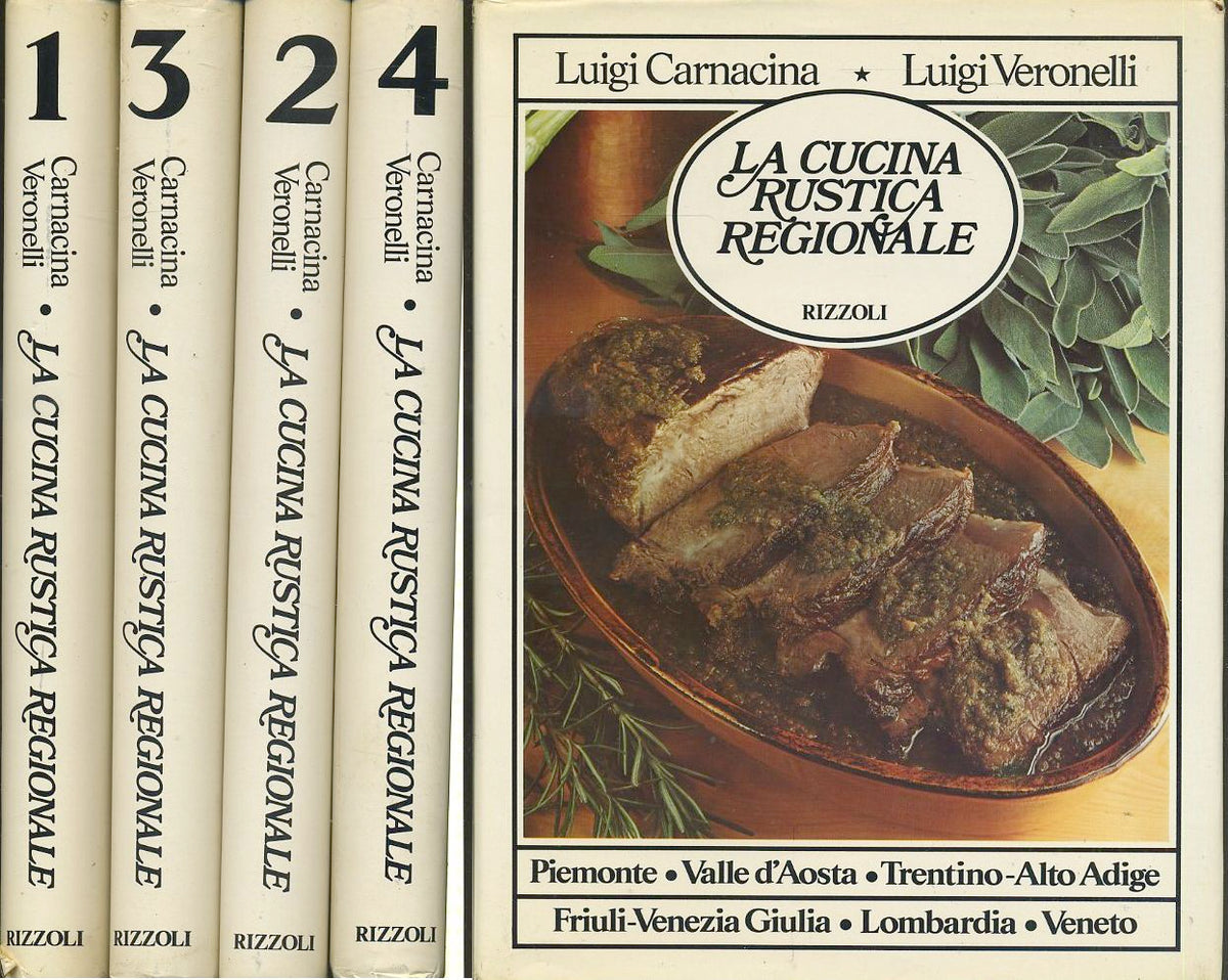 LK- LA CUCINA RUSTICA REGIONALE 4 VOLUMI- VERONELLI- RIZZOLI--- 1978- CS- YFS702