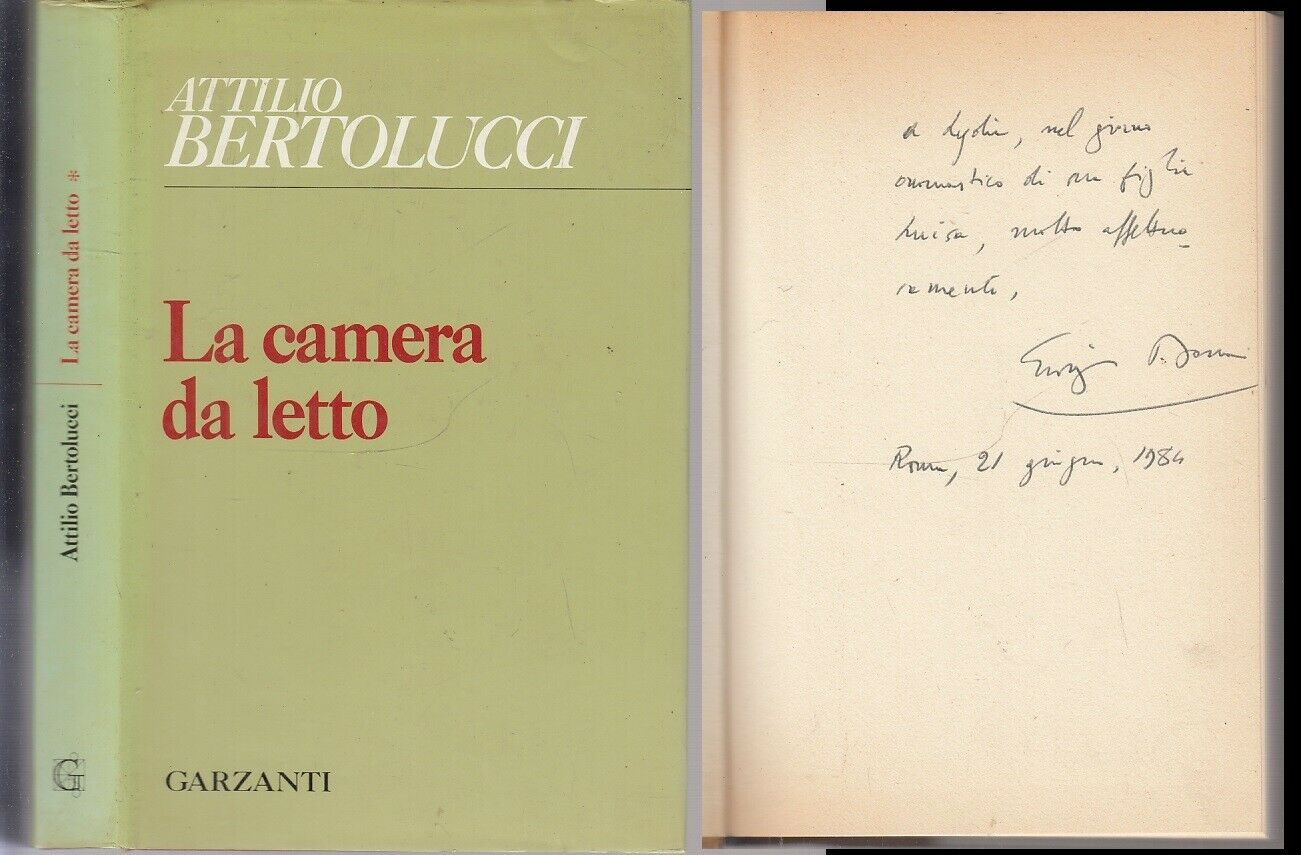 LN- LA CAMERA DA LETTO AUTOGRAFO BASSANI - BERTOLUCCI - GARZANTI- 1984- CS-XFS57