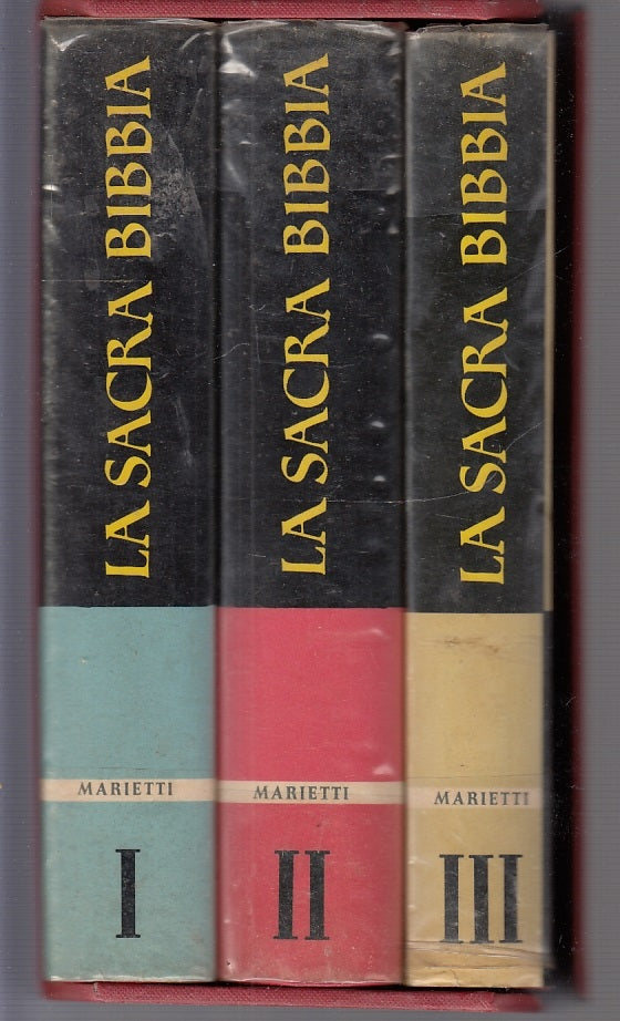 LD- LA SACRA BIBBIA COFANETTO 3 VOLUMI -- MARIETTI --- 1961- C- ZFS574
