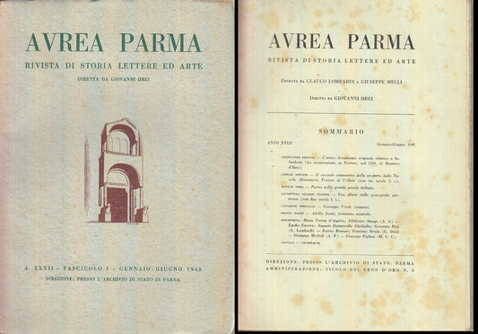 LR- RIVISTA AUREA PARMA ANNO XXXII FASC. 1 -- BODONIANA --- 1948 - B - XFS55