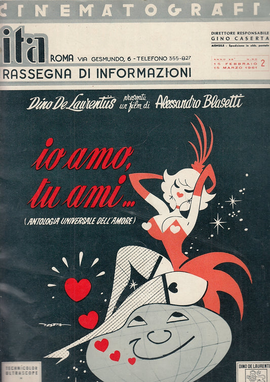 LR- RIVISTA CINEMATOGRAFIA N.2 IO AMO, TU AMI -- EASTMANCOLOR--- 1961- S- YFS120