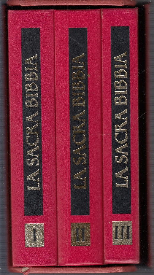 LD- LA SACRA BIBBIA COFANETTO 3 VOLUMI COMPLETO -- MARIETTI --- 1964- C- YFS539