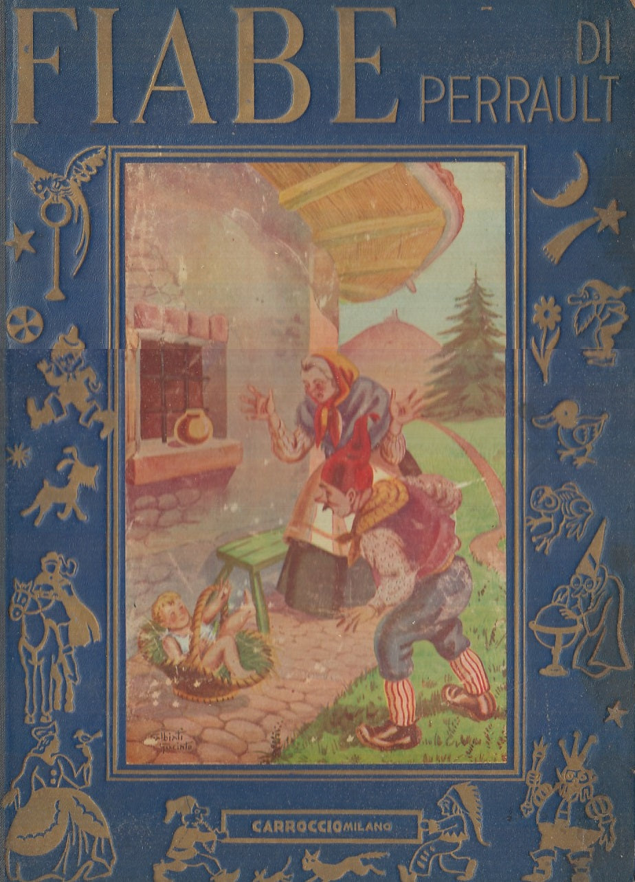 LB- FIABE DI PERRAULT ILLUSTRATO - LEONE - CARROCCIO --- 1950 - C - RGZ