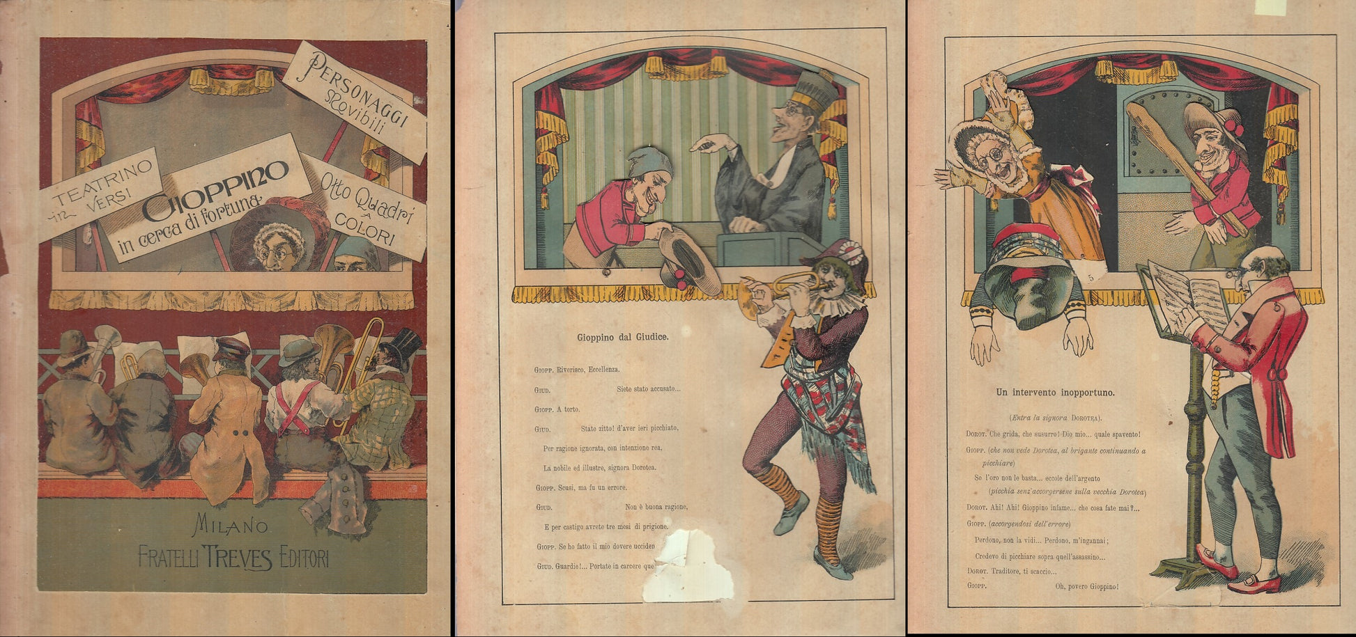 LB- GEPPINO IN CERCA DI FORTUNA TEATRINO -- FRATELLI TREVES --- 1945- C- XFS53