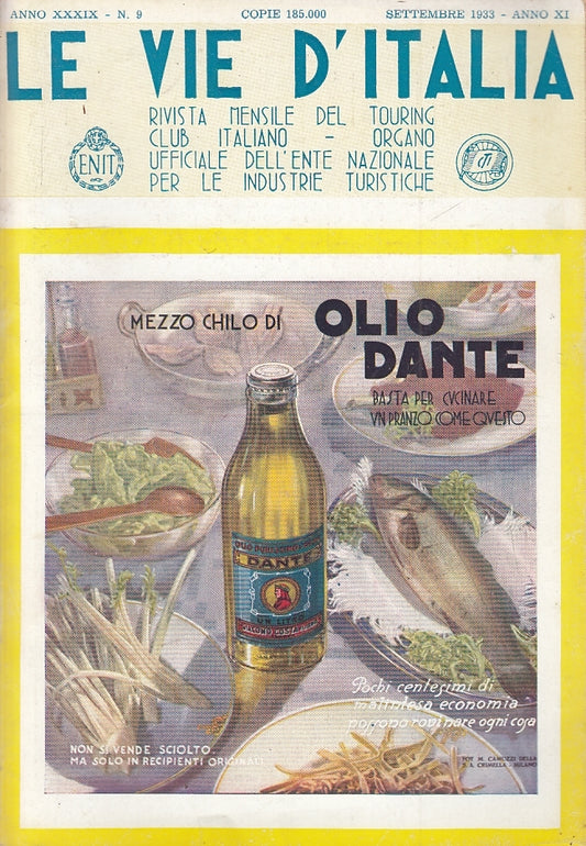 LV- LE VIE D'ITALIA 1/9 ANNATA AVANZATA 8 NUMERI -- TCI --- 1933 - B - YFS574