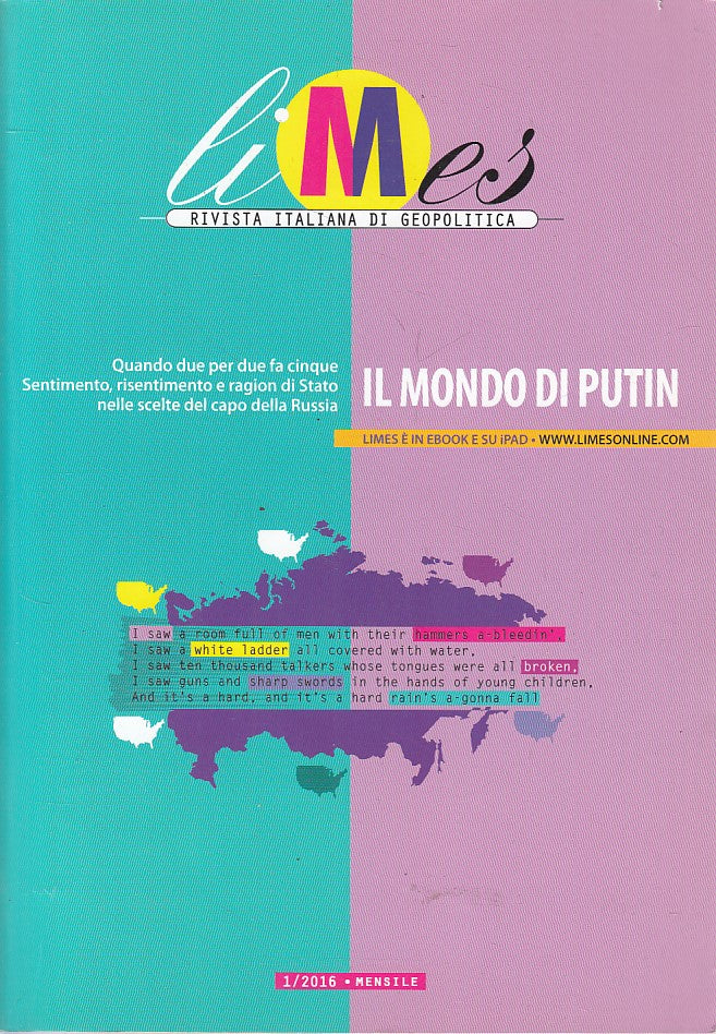 LZ- LIMES GEOPOLITICA IL MONDO DI PUTIN -- L'ESPRESSO --- 2016 - B - YFS634