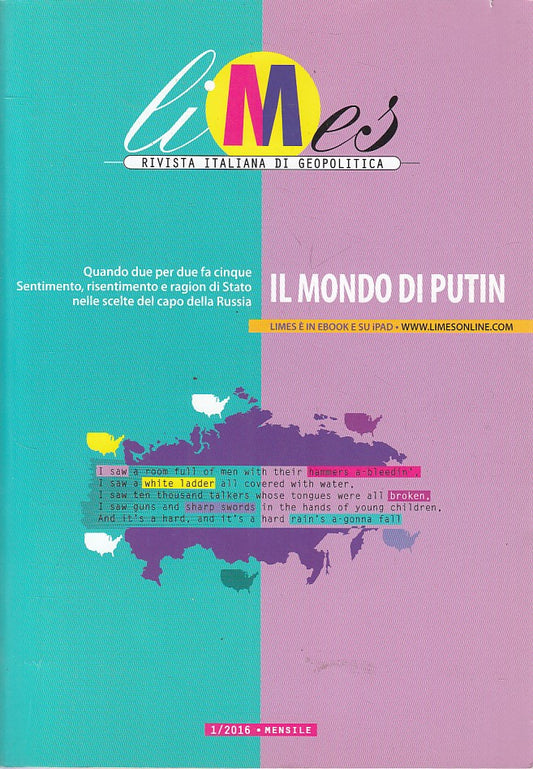 LZ- LIMES GEOPOLITICA IL MONDO DI PUTIN -- L'ESPRESSO --- 2016 - B - YFS634