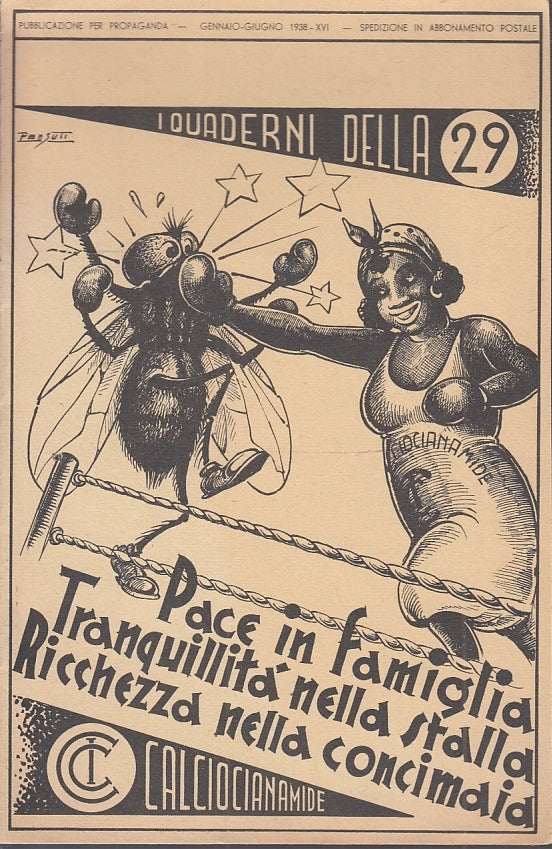 LH- QUADERNI DELLA CALCIOCIANAMIDE 29 PUBBLICAZIONE PROPAGANDA----- 1938-S-XFS35