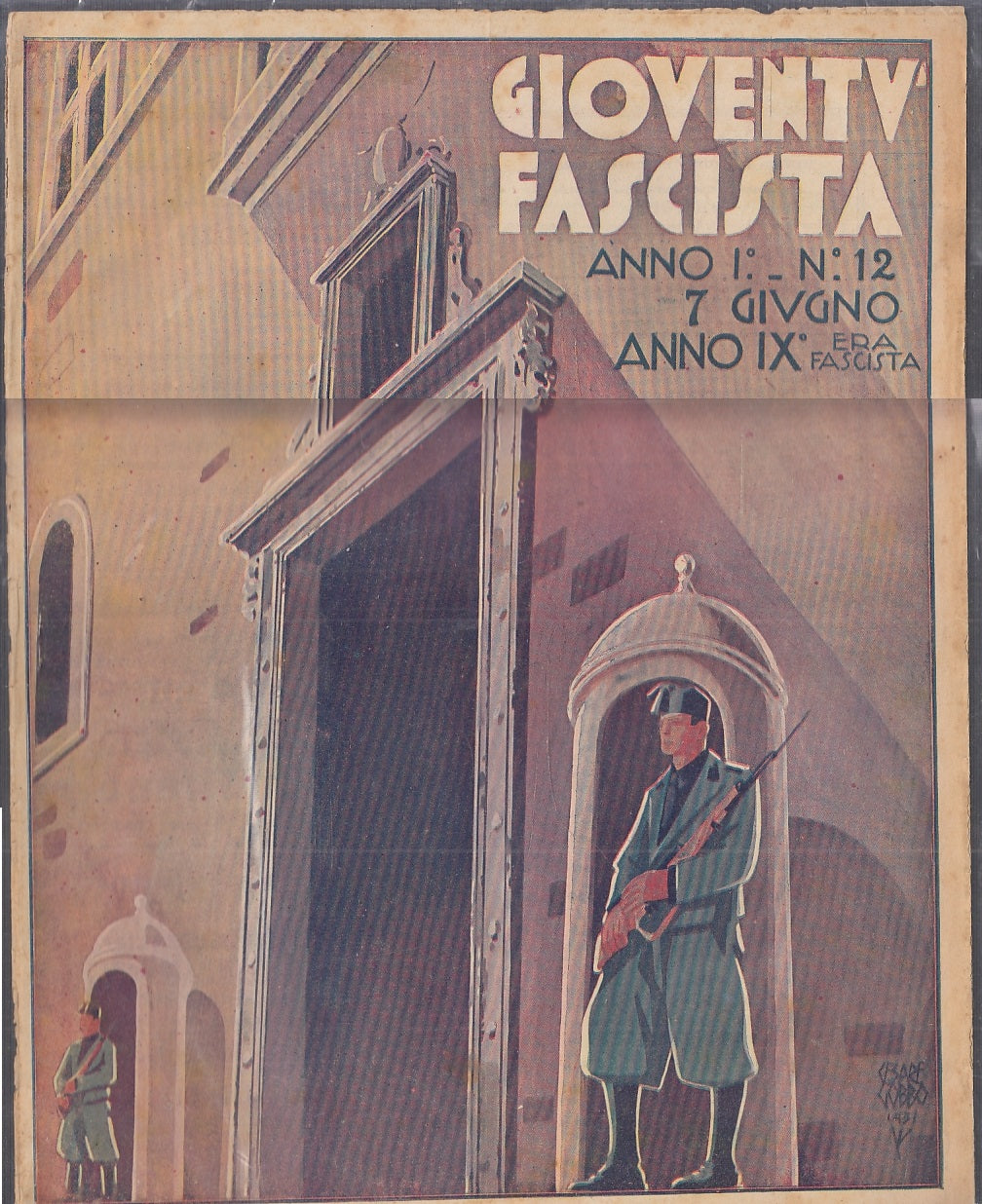 LH- GIOVENTU' FASCISTA ANNO I N.12 A. IX ERA FASCISTA-- STARACE--- 1931- S- MLT2