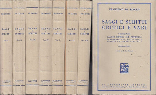 LS- SAGGI E SCRITTI CRITICI VARI 1/8 (-N.7)- DE SANCTIS- BARION--- 1941- B- XFS2