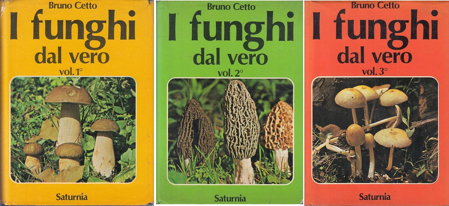 LZ- I FUNGHI DAL VERO 3 VOLUMI - BRUNO CETTO - SATURNIA --- 1970 - CS - YFS486