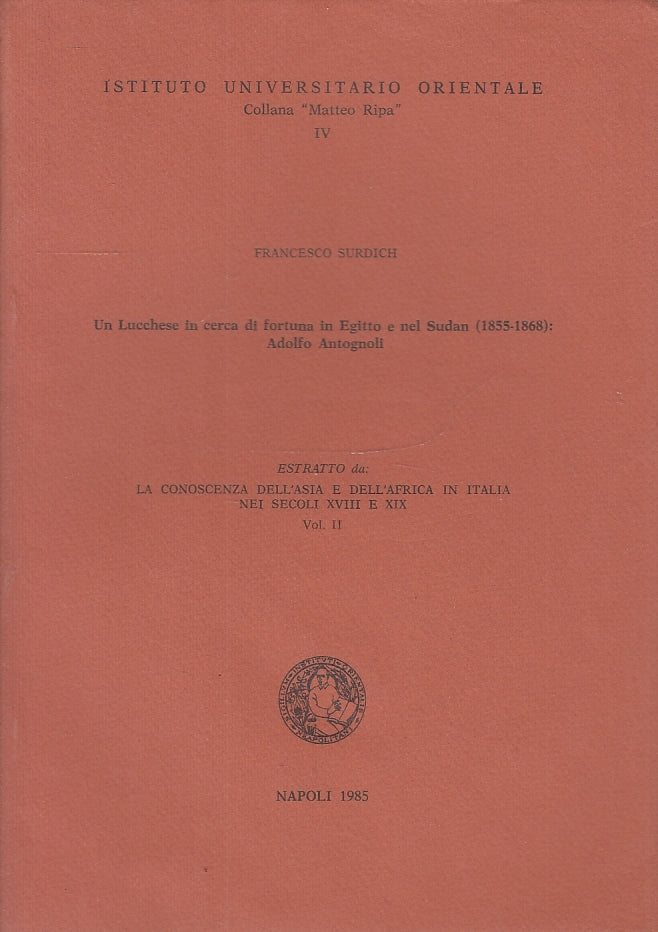 LS- ADOLFO ANTOGNOLI LUCCHESE EGITTO SUDAN- RANCESCO SURDICH---- 1985- S- YFS150