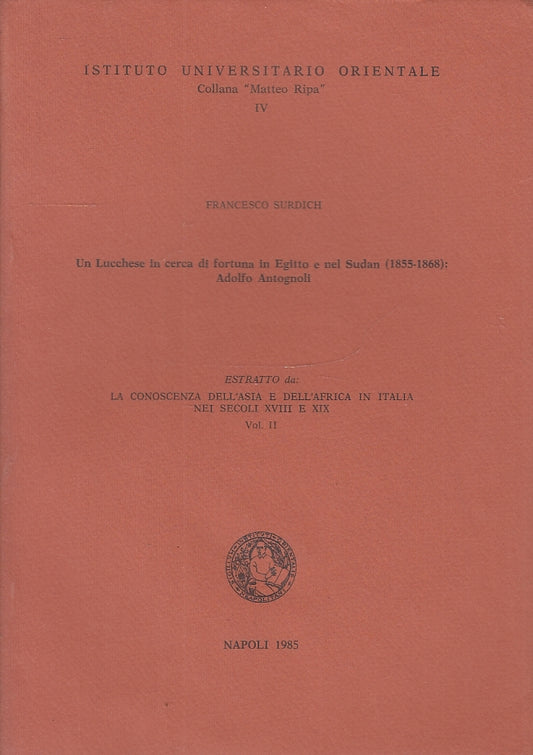 LS- ADOLFO ANTOGNOLI LUCCHESE EGITTO SUDAN- RANCESCO SURDICH---- 1985- S- YFS150
