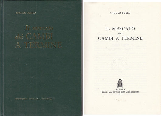 LZ- IL MERCATO DEI CAMBI A TERMINE - FERRO - CEDAM --- 1973 - C - ZFS423