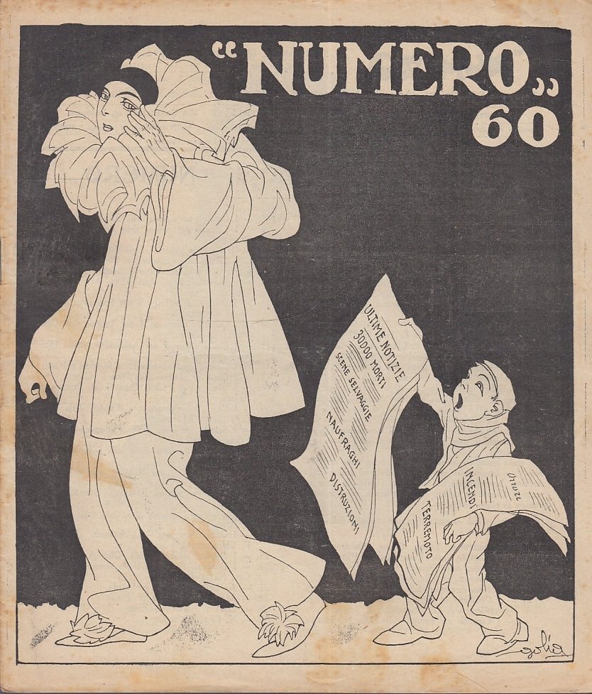 LH- RIVISTA NUMERO 60 SETTIMANALE UMORISTICO ILLUSTRATO- GOLIA---- 1915- S- XFS2