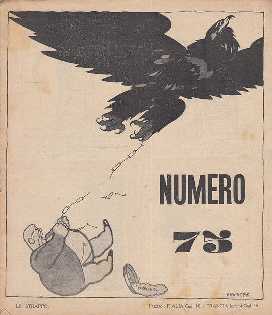 LH- RIVISTA NUMERO 75 SETT. UMORISTICO ILLUSTRATO - ANGOLETTA ---- 1915- S- XFS2