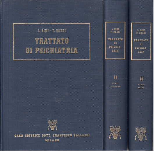 LS- TRATTATO DI PSICHIATRIA 2 VOLL. - BINI BAZZI - VALLARDI--- 1967 - C - ZFS470