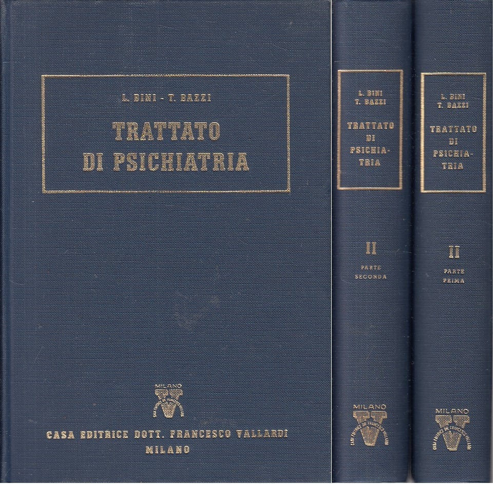 LS- TRATTATO DI PSICHIATRIA 2 VOLL. - BINI BAZZI - VALLARDI--- 1967 - C - ZFS470