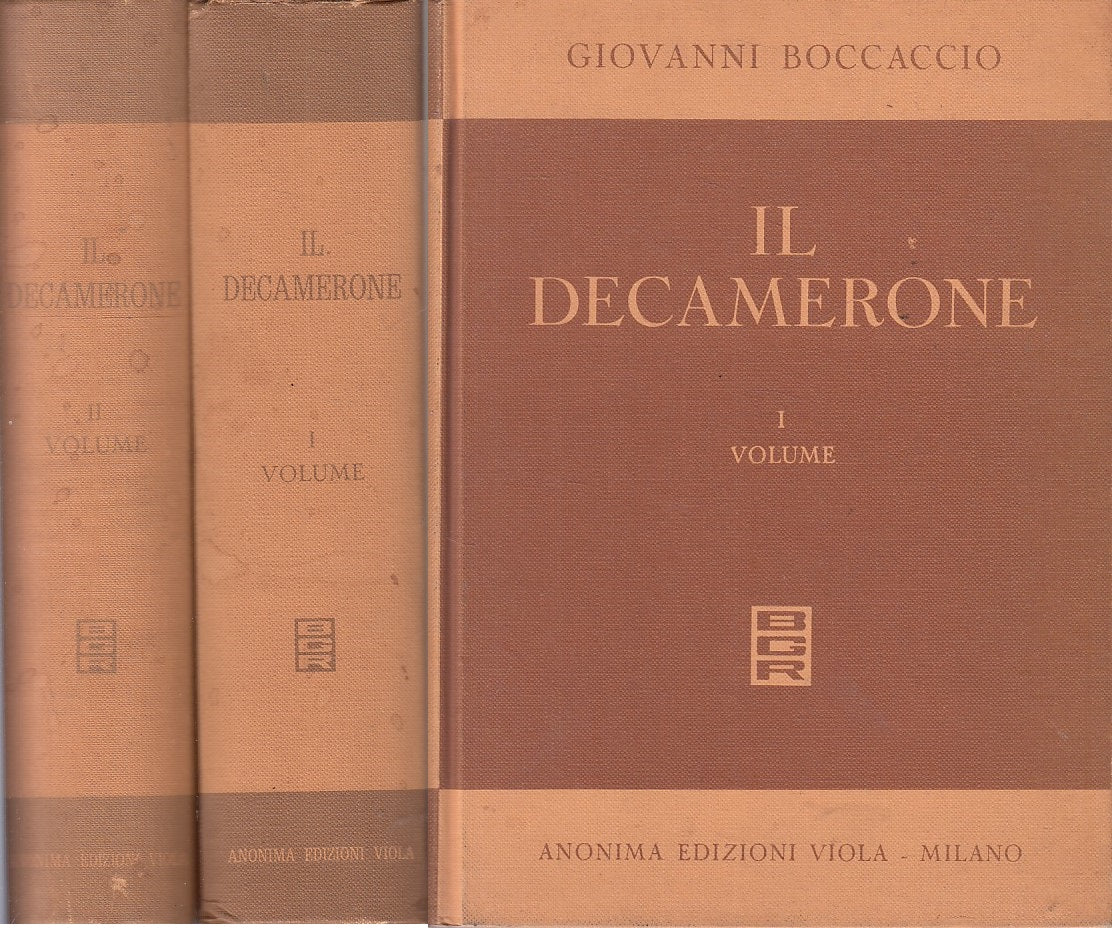 IL DECAMERONE 2 VOLUMI - BOCCACCIO - ANONIMA ED. VIOLA --- 1953 - C - YFS587