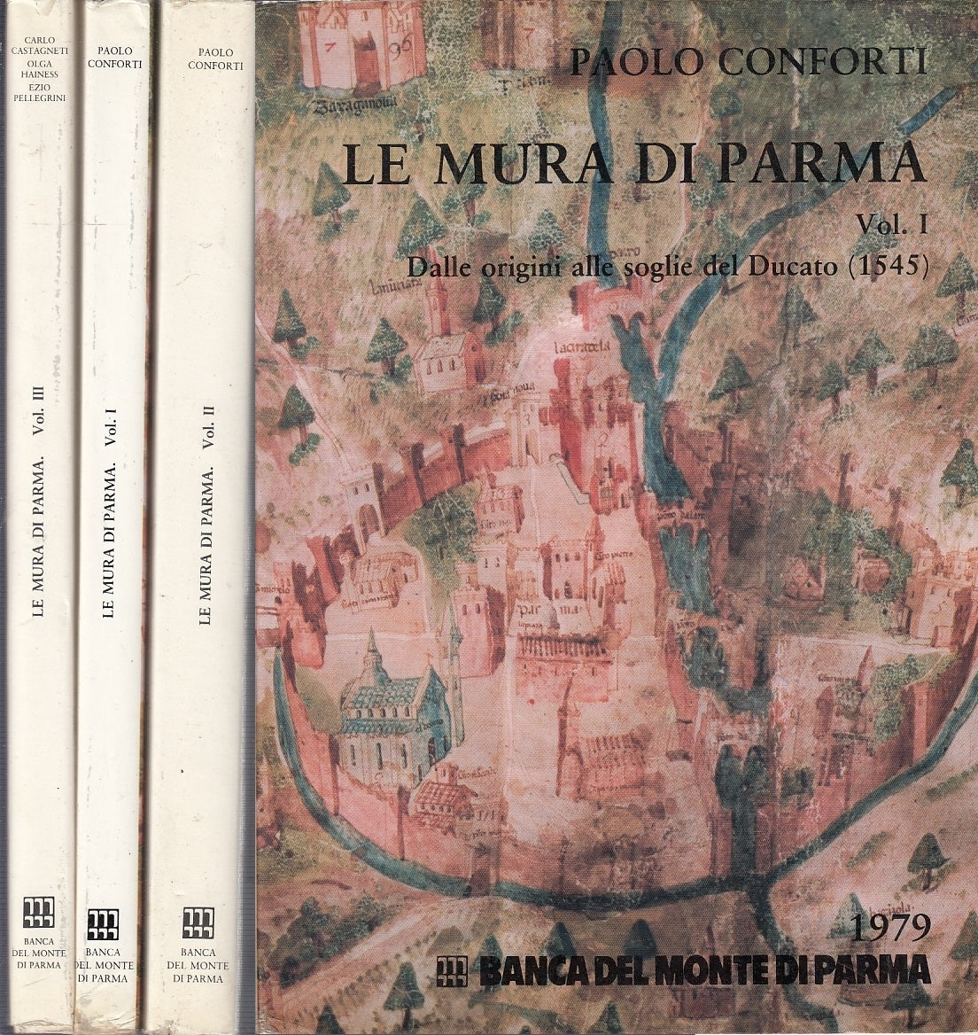 LT- LE MURA DI PARMA 3 VOLUMI - CONFORTI CASTAGNETI - BATTEI --- 1980- BS- WPR