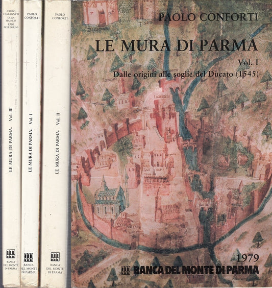 LT- LE MURA DI PARMA 3 VOLUMI - CONFORTI CASTAGNETI - BATTEI --- 1980- BS- WPR