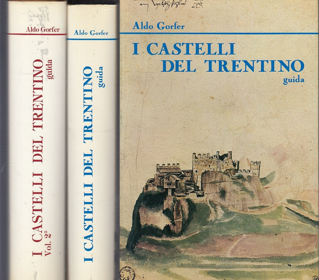 LV- I CASTELLI DEL TRENTINO 2 VOLUMI GUIDA - ALDO GORFER ---- 1975 - CS - XFS133