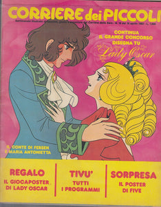 FR- CORRIERE DEI PICCOLI N.16 GIOCA POSTER LADY OSCAR -- RIZZOLI - 1982- S- QRX