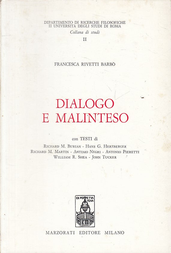 LS- DIALOGO E MALINTESO - BARBO' - MARZORATI --- 1985 - B - YFS595