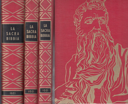 LD- LA SACRA BIBBIA 3 VOLUMI INCISIONI GUSTAVE DORE' -- I.G.E.I.--- 1956- C- YFS