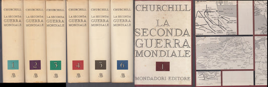 LS- LA SECONDA GUERRA MONDIALE COFANETTO 6 VOL.- CHURCHILL- MONDADORI--- 1960-CS-YFS